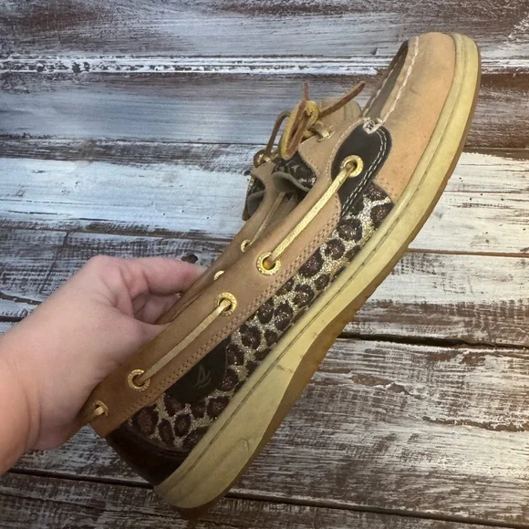 Sperry Tan and Brown Flats - Picture 2 of 6